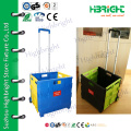 Caja plástica fácil plegable carrito de la compra